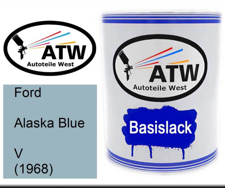 Ford, Alaska Blue, V (1968): 1L Lackdose, von ATW Autoteile West.